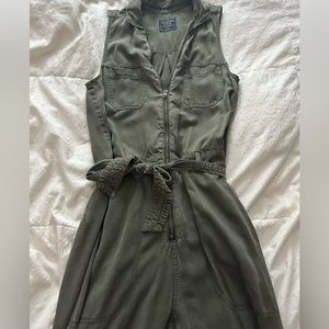 Abercrombie and Fitch green military style jumpsuit